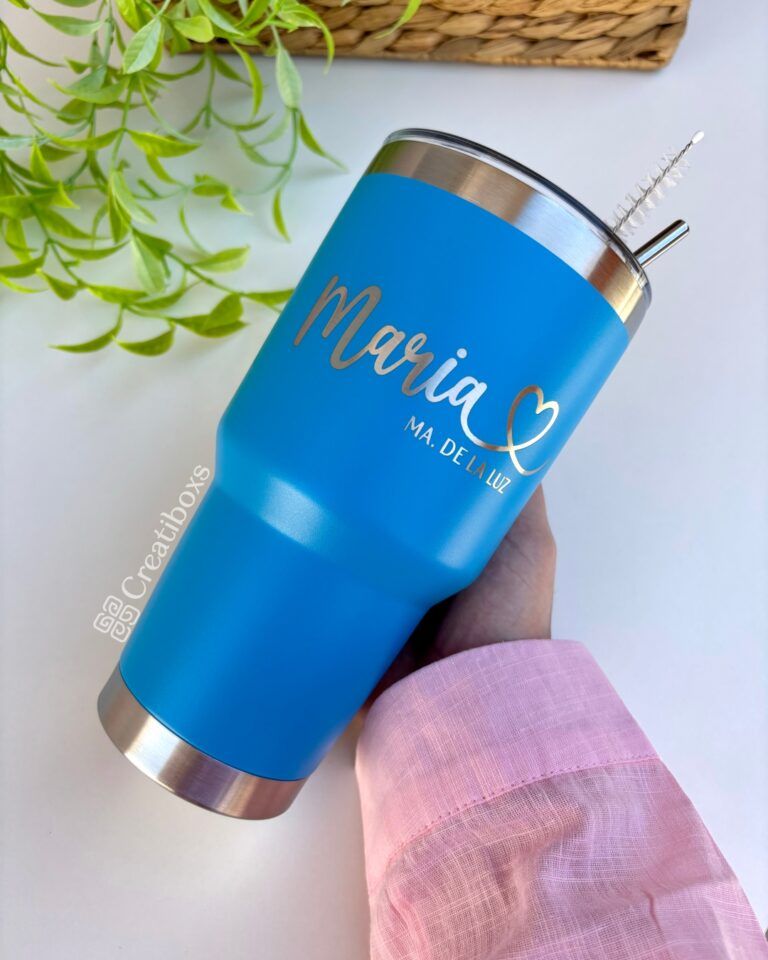 termo 30oz azul regalo personalizado para mama grabado laser