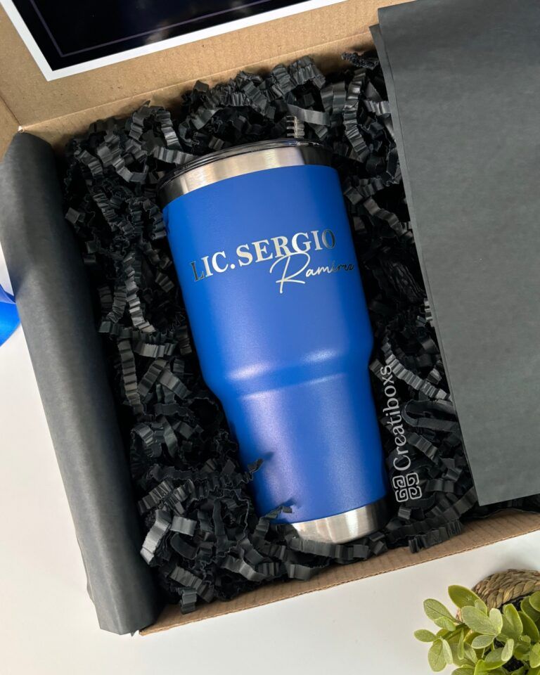 termo 30oz azul rey regalo personalizado grabado laser