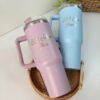 dos termos 40oz lila y azul pastel regalo personalizado en grabado laser con nombre para enfermeras