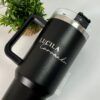 termo 40oz negro regalo personalizado en grabado laser con nombre cumpleaños