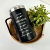 termo taza 24oz negro personalizado grabado laser regalo para papa