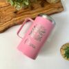 termo taza 24oz rosa personalizado con nombre y libelula