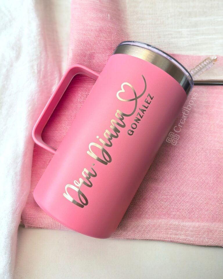 termo taza personalizado 24oz 710ml rosa