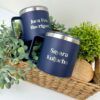 dos termos tazas personalizados 14oz azul grabado laser