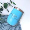 termo vinero personalizado 12oz 360ml azul con nombre en grabado laser