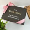 caja personalizada para realizar petición de padrinos con frase personalizada hay algo que quiero decirles
