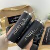 dos termos color negro de 20 oz con grabado laser personalizado con nombre de padrinos