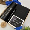 Kit regalo termo digital liso 500ml, libreta y bolígrafo personalizado con tarjeta de agradecimiento, todo especialmente diseñado para el Dr. Treviño Estrada.