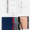 Agenda diaria 2027 con bolígrafo y estuche, disponible en varios colores, con diagramas incluidos: ideal para organizar tu año.